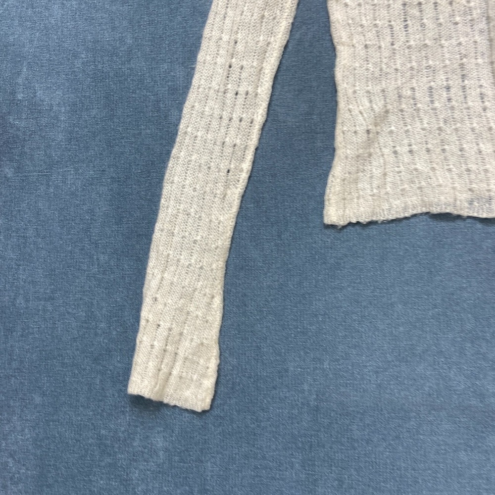 Y2K Guess Jeans Knit Top Womens Small Beige Wool Turtleneck Pullover - Picture 7 of 10